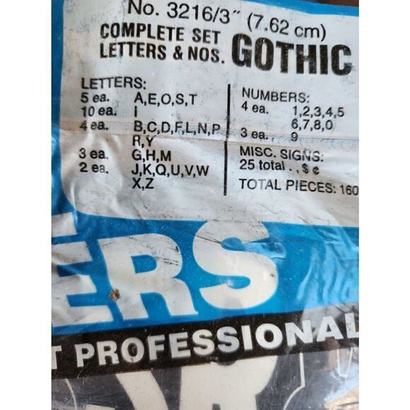 Waterproof Vinyl stick in gothic letters black 3" great for projects Headline - Picture 6 of 6